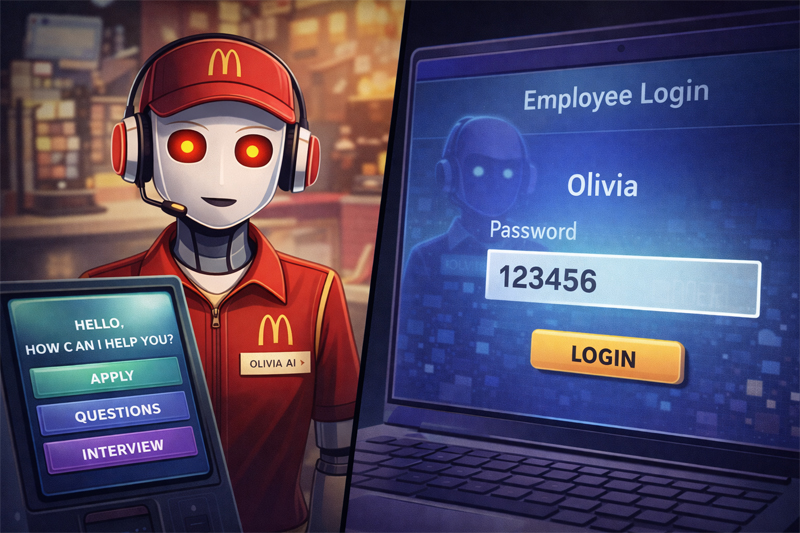 맥도날드 AI 채용봇 Olivia, 그리고 비밀번호 123456