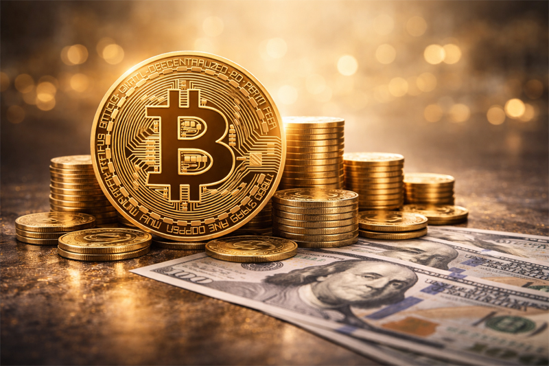 Symbolic image representing Bitcoin as a digital asset