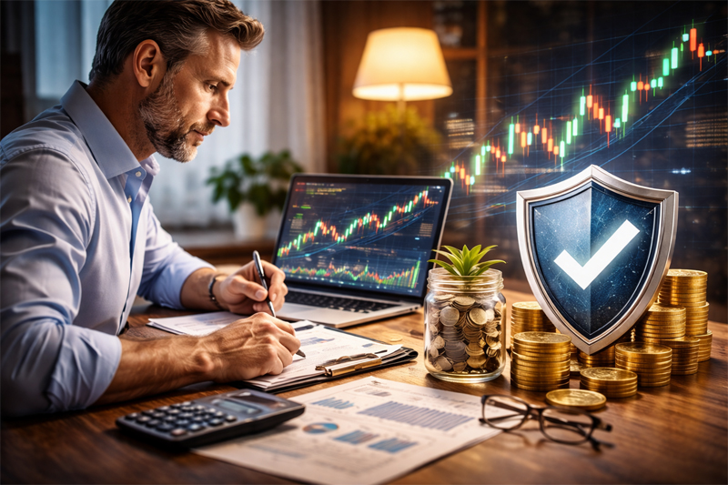 Symbolic image representing personal investment and risk management