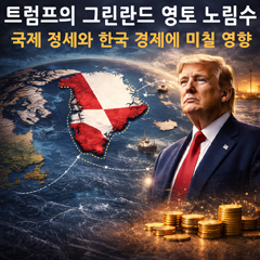 Illustration representing geopolitical tensions over Greenland involving Donald Trump and global powers