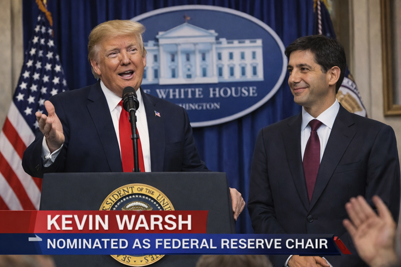 AI를 활용한 케빈워시를 지명하는 트럼프 대통령