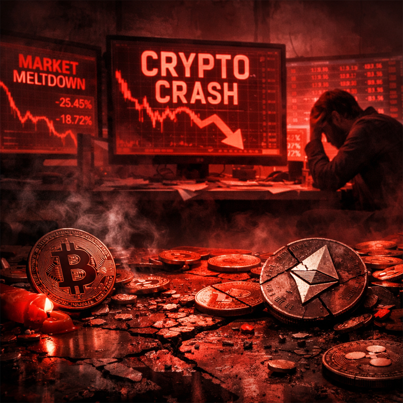 코인 마켓 폭락장 이미지