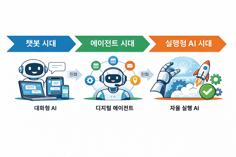 대화형 AI에서 실행형 AI로 이동하는 시장 변화 이미지