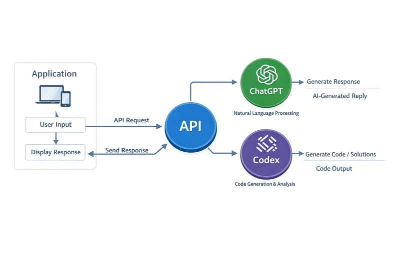 GPT-5.4 mini API ChatGPT Codex 활용 구조도